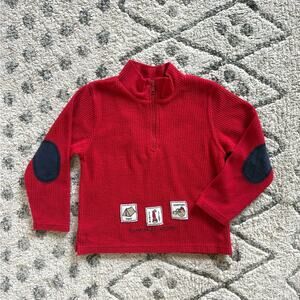 Vintage camping quarter zip sweater